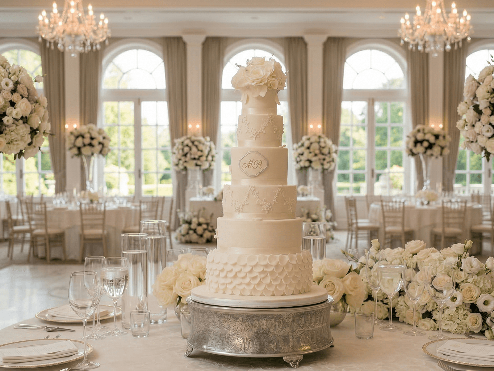 Handgefertigte Hochzeitstorte mit Zuckerblumen Wien Cupcakes Manufaktur CirCakeDesign