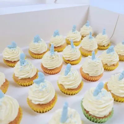 Baby Mini Cupcakes - Rosa oder Blau