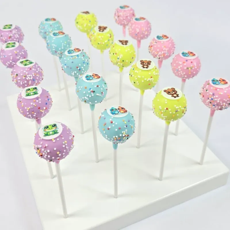 Cakepops 10 Stk., eine Farbe, ein Zuckerdruckblättchen Motiv