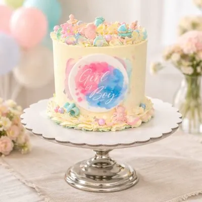 Gender Reveal Cake