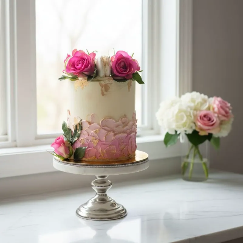 Roses Macaron Cake