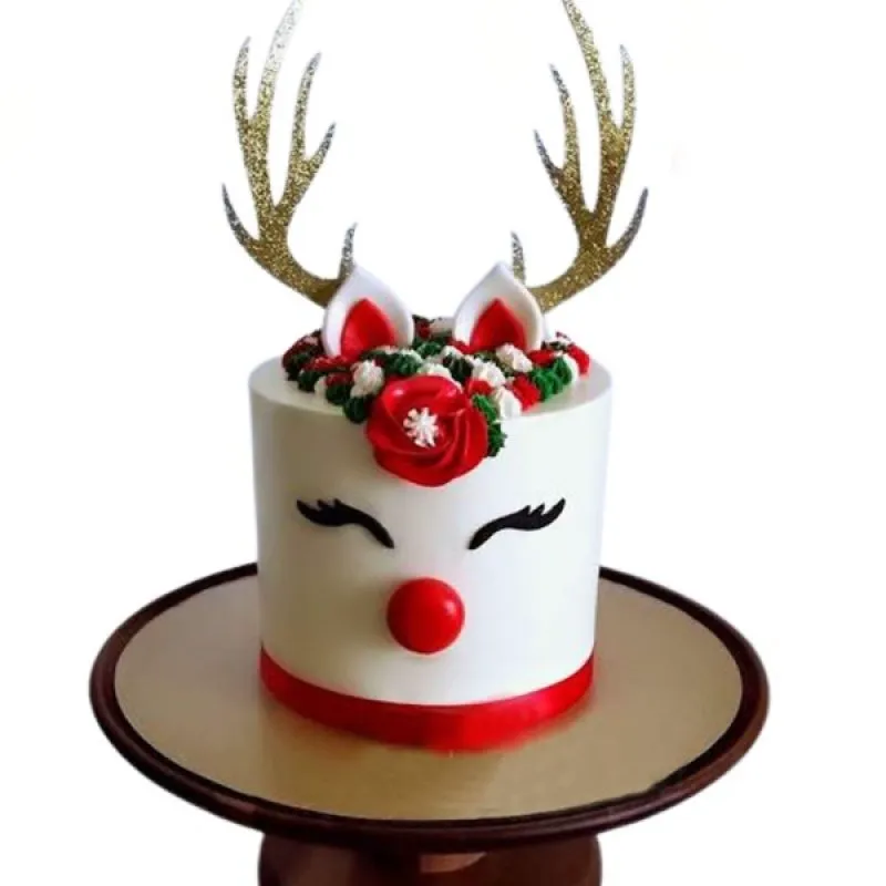 Weihnachtstorte Rentier Vanille